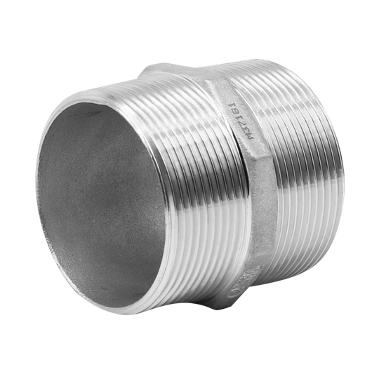 HEX NIPPLE 1" BSPT STAINLESS